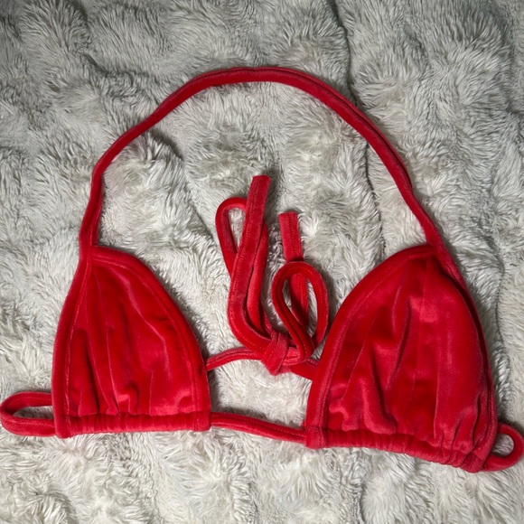 Other - Red Velvet Triangle Bralette Top - Women Intimates